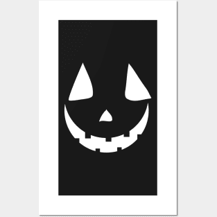 Halloween Pumpkin Face Posters and Art